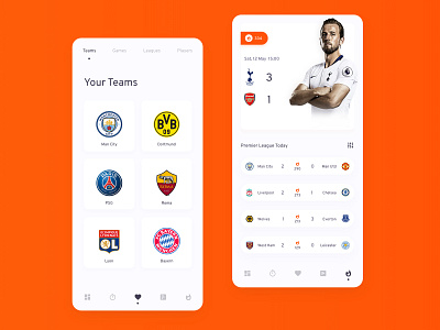 SmartScores Football Trending Results UI app app concept betting clean colour design football gradient minimal premier league trending ui ux