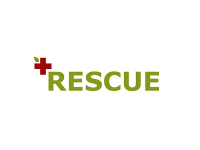 "RESCUE" - logo design adobe illustrator adobe indesign adobe photoshop branding design graphic art graphic artist graphic design graphic designer green help leaf logo logo design project design red renewable energy rescue vector white