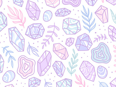 Geology pattern crystals design gem geology illustration magic pattern ritual vector