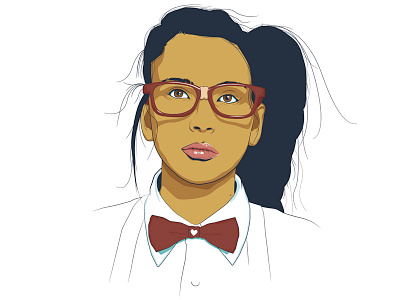 Nerdy Love illustration love nerd nerdy portrait portrait illustration