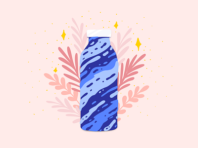 Naked Water Bottle | Illustration Pro-Bono bottle cause charity fluid illustration less plastic low waste no plastic plastic plastic free pro bono probono save water think green voluntary volunteer water water bottle zero waste