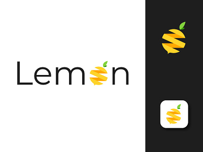 Lemon logo app branding icon identity logo