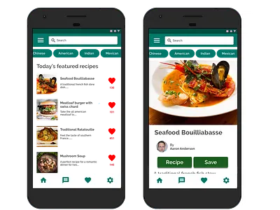 Recipe app inspired by Product Hunt design ui ui design uidesign uiux uiuxdesign user inteface userexperiance userinterfacedesign ux design uxdesign