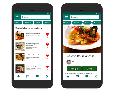 Recipe app inspired by Product Hunt design ui ui design uidesign uiux uiuxdesign user inteface userexperiance userinterfacedesign ux design uxdesign