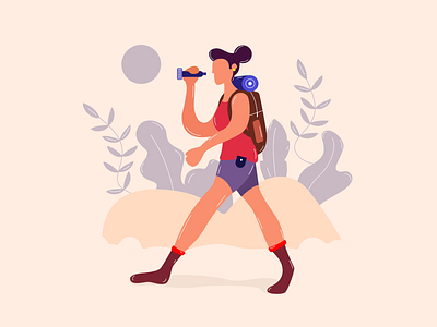 Explore.... adventure character character design explore forest illustration plants vector