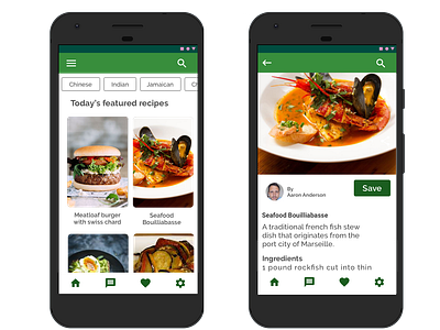 Recipe app inspired by Pinterest design ui ui design uidesign uiux uiuxdesign user inteface userexperiance userinterfacedesign ux design uxdesign