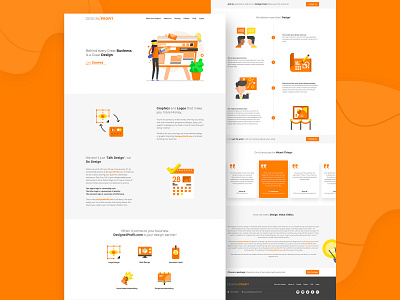 D4P Landing Page concept design illustration landing page web