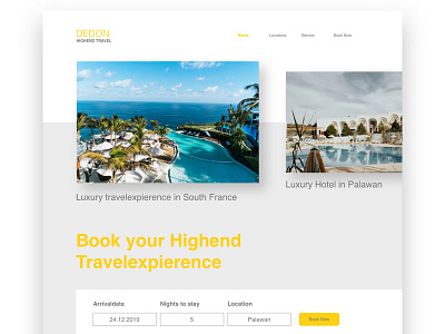 DEDON Luxury Travelexpierence illustration landingpage logo product typography ui uidesign userinterface ux vector web webdesign website