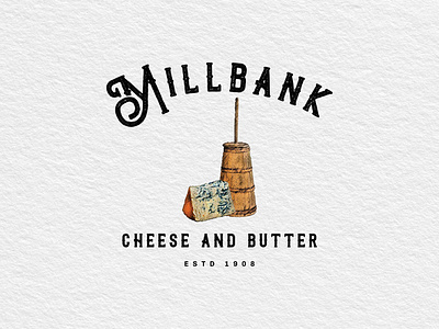 Millbank logo concept butter logo buttermilk canada cheese logo cheesebutter millbank vector vector logo