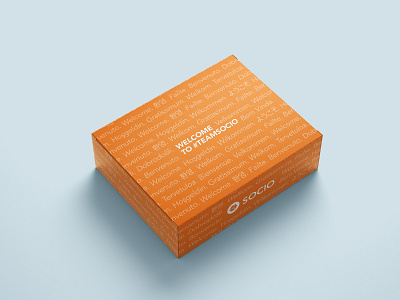 Employee Box Said "Welcome" in a lot of Language aboard box corporate employee products socio welcome
