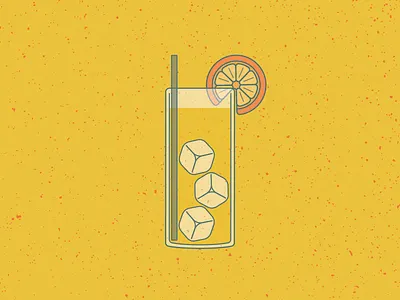 Harvey Wallbanger adobe illustrator adobe illustrator cc alcohol cocktail cocktail bar cocktail party design drinks graphic design harvey wallbanger ice illustration orange orange juice texture vector yellow