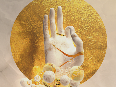 Stay Zen (bright version) 3d 3d art abstract abstract art after affects art direction branding c4d c4dart cinema 4d design digital 3d illustration redshift render
