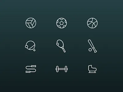 Sports Icon design icon line sports training ui