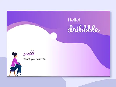 Thank You color design dribbble gradient background invite thank you typogaphy