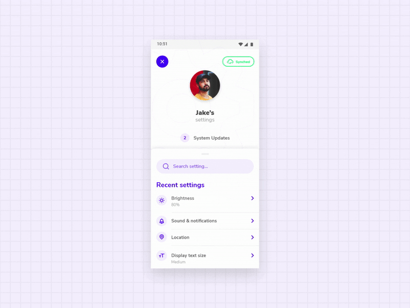 Settings UI Design android app design app design dark theme design digital design light theme madewithxd material design material design 2 motion settings ui typography ui ui design vector visual design weekly challenge