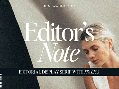 Editor's Note: Clean Editorial Serif