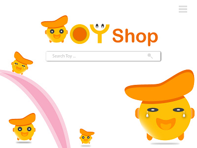 Landing Page for Toy shop design illustration web