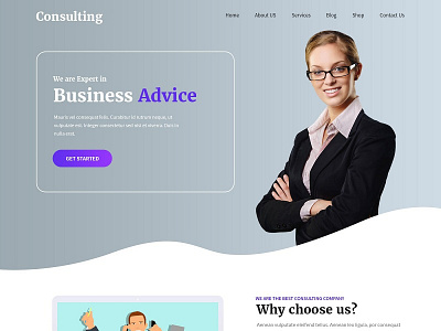 Consulting Website Template for Your Business Efficiency design flat web web design website wordpress wordpress blog wordpress development wordpress templates wordpress theme