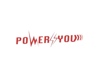 Power 4 You branding company idenity illustration logo logotype red sign swiss typography