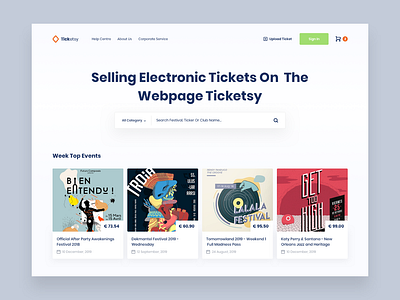 Ticketsy clean clean app festival music online ticket search ticket ticket app ticket booking ticket ui travel ui user interface ux