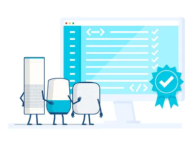 Lets talk about voice code devices illustration vector voices