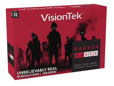 VisionTek Radeon Rx550 design design art package design packaging