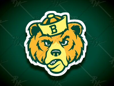 Vintage Style Baylor Bear Mascot antique athletics basketball baylor university classic college design football high school logo mascot ncaa sports vintage