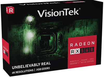 VisionTek Radeon Rx560 package package design packagedesign