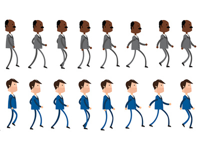 vector walking cicle 2d 2dart character character art character creation character design character study design designmatters flat flat design francescatabasso illustration illustrator illustrator art motion art vector walk walk cycle walkcycle