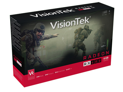 VisionTek Radeon Rx480 design package design packaging