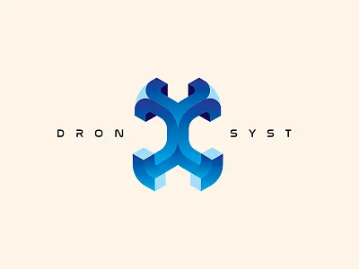Dron Syst Logo design icon logo vector