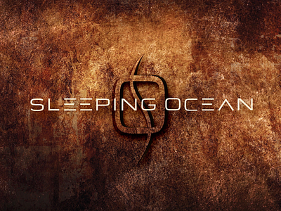 Sleeping Ocean Logo graphic design illustration