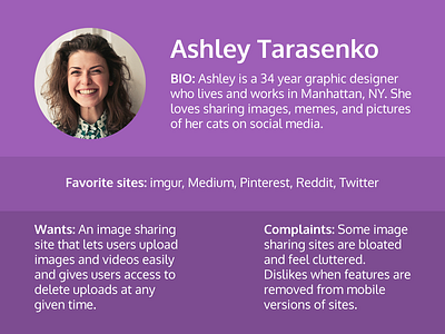 Daily UI #006 Persona / User Profile 006 dailyui dailyui 006 persona personas user profile