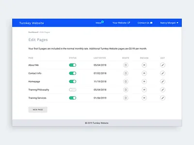 Dashboard CMS Page Editor cms cms design cms ui content management content management system dashboard design product design toggle toggle switch user interface user interface design ux design