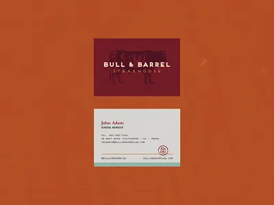 Bull and Barrel, Part Four badge branding clean identity illustration logo logo design restaraunt seafood steakhouse type typography