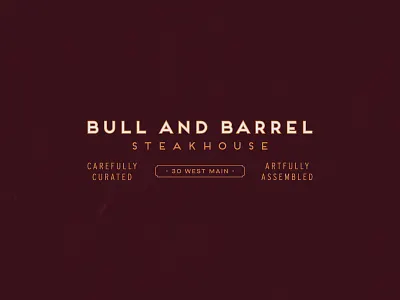Bull and Barrel, Part Two badge branding clean identity restaraunt seafood steakhouse type typography