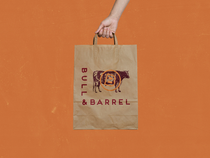 Bull and Barrel, Part Three branding bull cow identity illustration logo restaurant steakhouse type typography