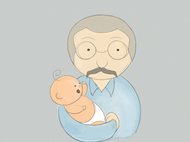 Father 2danimation design father flat handdrawn illustration sketchbookpro