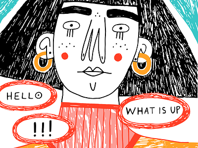 yo, i'm back color drawing hand drawn illustration mood vector