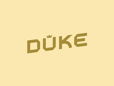 Duke mark design geometric lettering logo typography vector