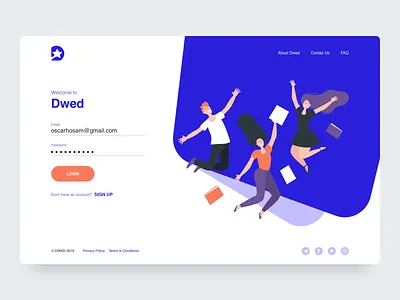 Sign In page for new project branding color dark dashboard design dubai flat icon illustration inspiration logo material register sign in typography ux uzbekistan website