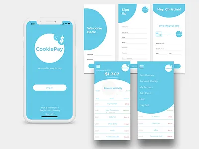 Banking UI app bank banking money payment screens ui ux