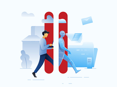 Parallels Desktop Backup acronis backup character design desktop illustration parallels people vector