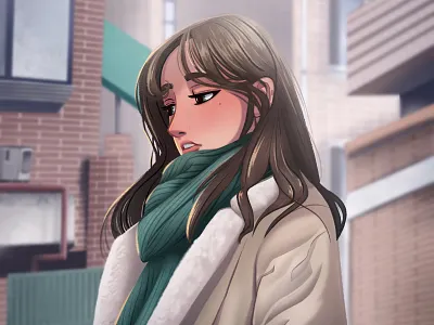 winter girl portrait character art concept art digitalpainting girl character girl illustration illustration illustration art ipadpro portrait portrait art winter