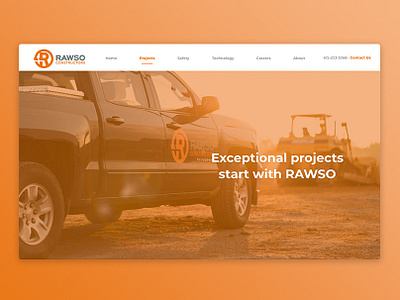 Website: Rawso Constructors ux ui web design website banner wordpress