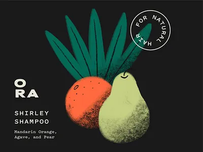 Ora Ingredient Illustrations branding branding and identity branding design fruit hair haircare identity illustrations