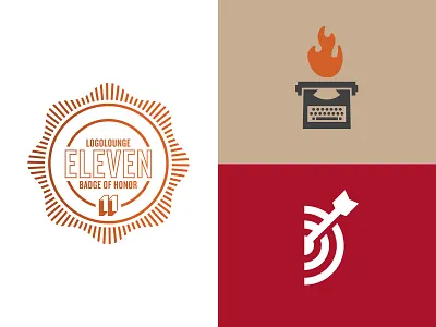Logo Lounge Book 11 arrow d flame logo logolounge logolounge11 target typewriter