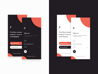 Beacon Sign Up branding dailyui logo rounded corners sign up sign up page ui