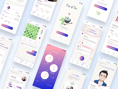 A "serious" dating app dating app mobile app design mockup ui ux