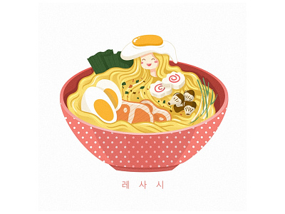 Ramen Girl artwork character design coreldraw illustration ramen vector